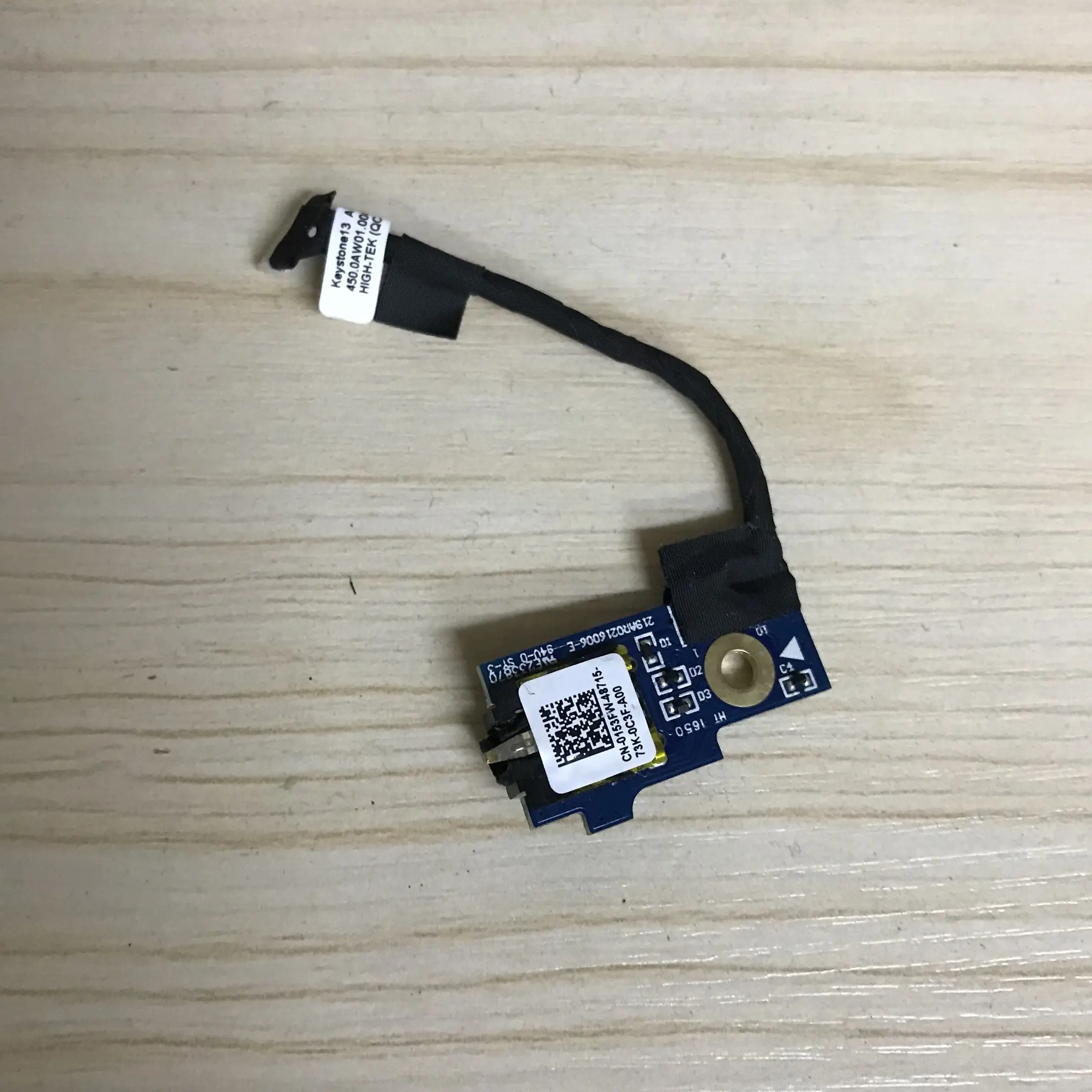 For Dell  Chromebook 13 (3380) / Latitude 13 (3380) Audio IO Port with Cable - 153FW 0153FW For Dell  Chromebook 13 (3380) / Latitude 13 (3380) Audio IO Port with Cable - 153FW 0153FW