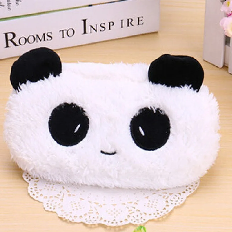 

Cute Panda Plush Pencil case Lovely animal cat Makeup bag pen box for kids gift Stationery pouch school supplies escolar