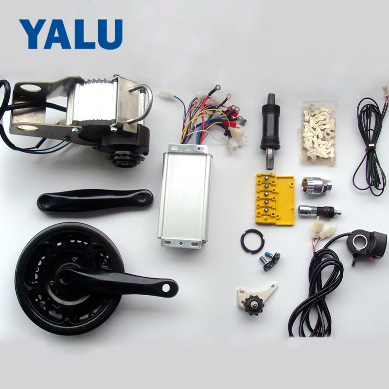Best YALU 48V 450/600W BLDC DIY Mountain Bicycle three-speed gear plate Brushless EBIKE Middle Drive Motor Kit 2