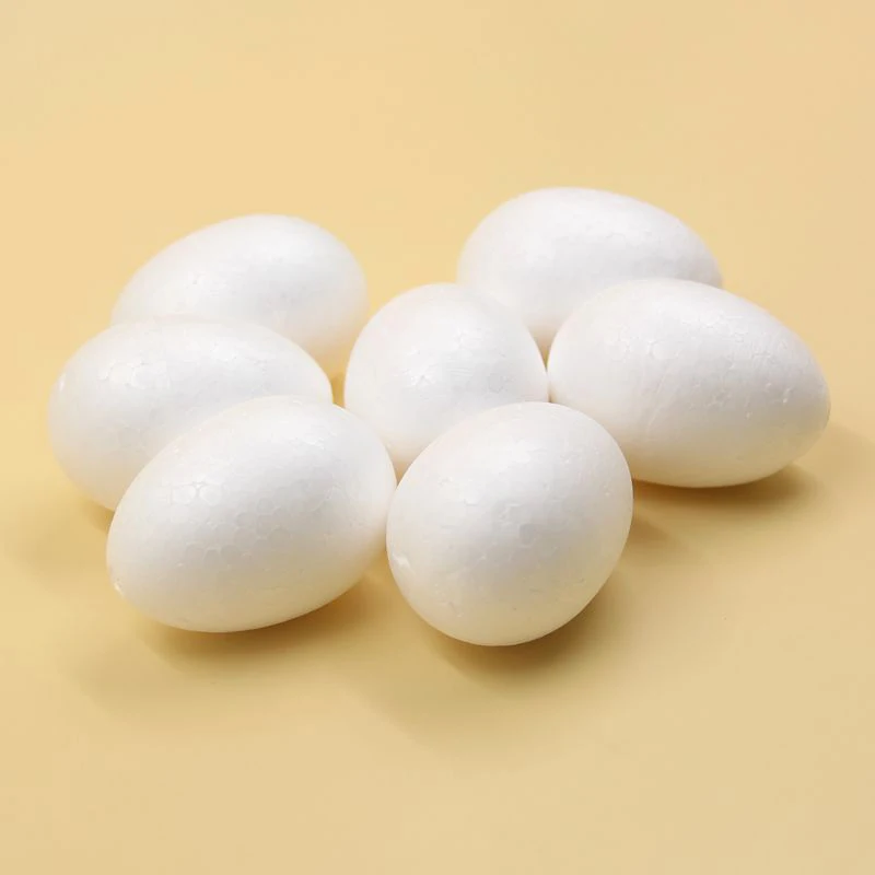 10PCS/lot 4/6CM White Foam Eggs Solid Modelling Polystyrene Styrofoam Foam Ball Eggs Shape DIY Easter Decorations Kids Gifts