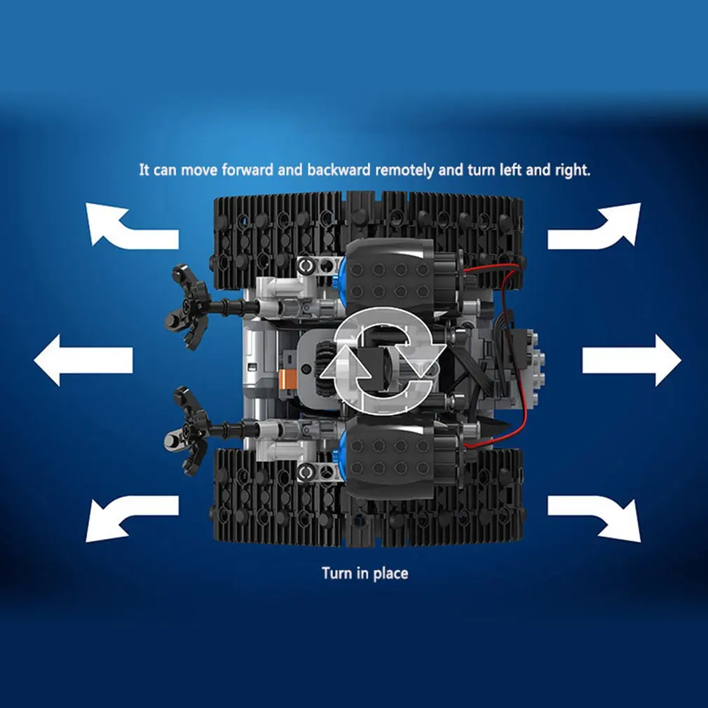 Winner 7112 2.4G Remote Control Intelligent Electric RC Robot Building Block DIY Unassembled Kit Toy For Kids Gift