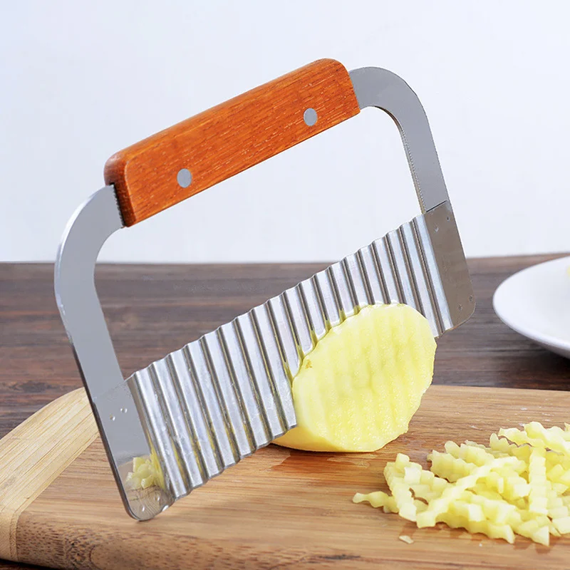 

Creative Stainless Steel Potato Carrot Cutter Serrated Blade Wave Shaped Vegetable Fruit Slicer Clips Kitchen Tool Accessories