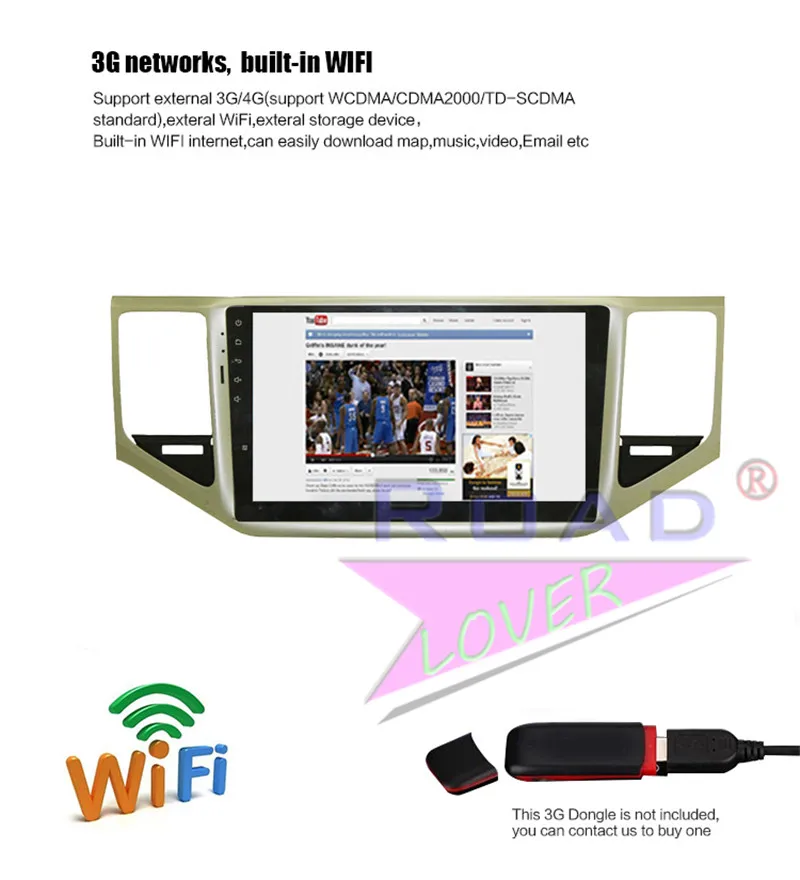 Clearance Roadlover Android 8.1Car Multimedia Player Autoradio For VW Sportsvan 2016 Stereo GPS Navigation Magnitol Double Din MP3 NO DVD 13