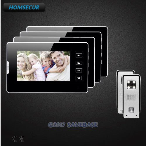 

HOMSECUR 7inch Video Door Intercom System with Intra-monitor Audio Intercom Electric Lock Supported for Home Security