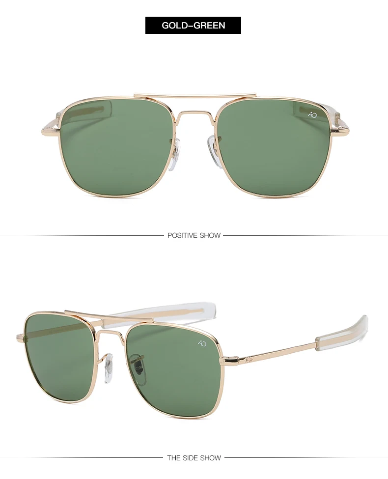 Hdtansen авиация AO солнцезащитные очки es мужские роскошные брендовые дизайнерские солнцезащитные очки es для мужчин американская армейская Военная оптическая стеклянная линза Oculos