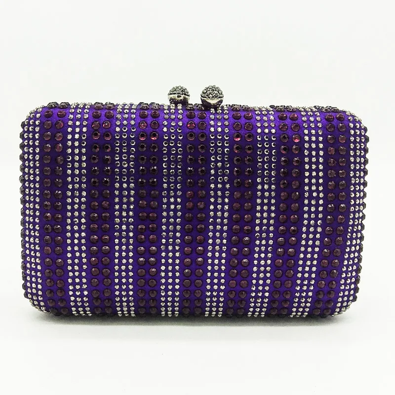 

2018 Women's New and Fashionable Day Clutch with Crystal Diamonds, Chic Handbags with Detachable Chain