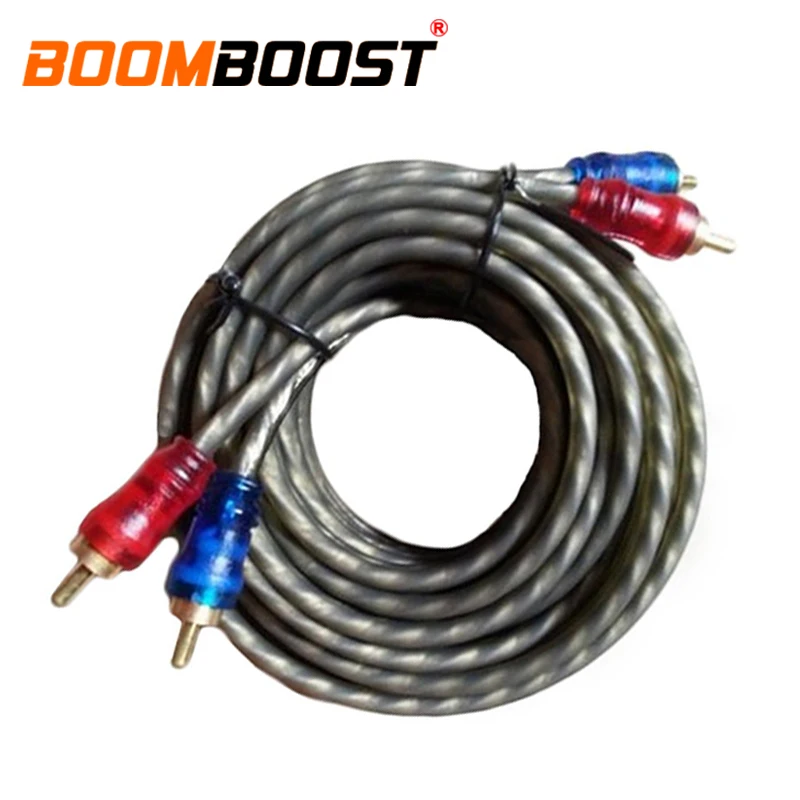 

Twisted Pair Pure Copper multilayered shield Car Stereo Audio Conversion Cable 5M Auto Subwoofer Amplifier Brown