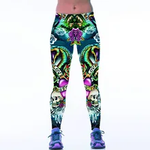 New 070 Sexy Girl Jogging Leggings Comics Skull Love Flower 3D Prints High Waist Running Fitness Sport Women Yoga Pants