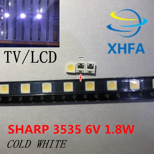 50 шт. острые светодиодные подсветки ЖК-ТВ 3535 3537 LED SMD лампа bead 1 Вт 6 в холодный белый