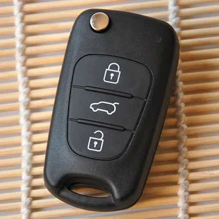 

AUTEWODE Replacement Car Key Shell for Hyundai IX35 I20 I30 Flip Folding Remote Key Case Cover 3 Buttons key housing