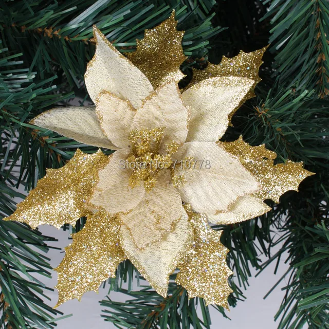 17cm 3 Colors Available Christmas Tree Decoration Flower High 17cm 3 Colors Available Christmas Tree Decoration Flower High Quality Xmas Artificial Poinsettia