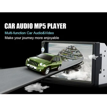 

2 DIN Car Radio Stereo Player Car MP3 MP5 Player Bluetooth USB Audio In-Dash 7'' Touch Screen Remote Control