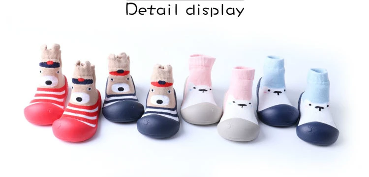 Коллекция года, весенне-осенние хлопковые нескользящие носки с рисунками для малышей Детские носки-тапочки для детей, обувь для маленьких девочек, детские носки