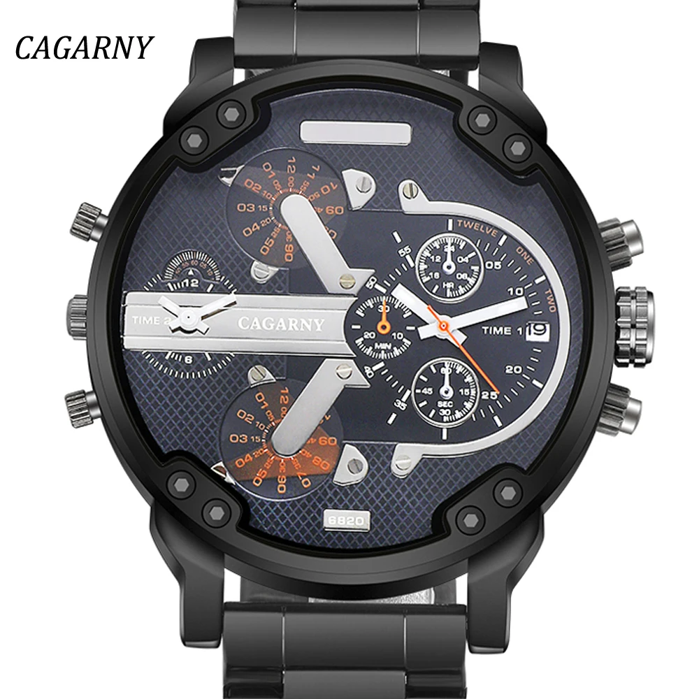 Prix pour Quartz de Montres Hommes Montre Dual Time Affichage Militaire CAGARNY Grand Design du Cadran Mâle Horloge Sport De Luxe De Mode Relogio Masculino Prix pour Quartz de Montres Hommes Montre Dual Time Affichage Militaire CAGARNY Grand Design du Cadran Mâle Horloge Sport De Luxe De Mode Relogio Masculino
