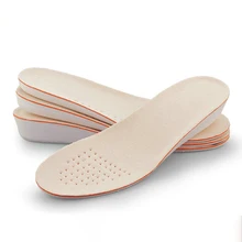 Palmilhas unissex para aumento de altura, desodorante absorvente de suor de fibra de soja respirável, almofada para cuidados com os pés para homens e mulheres