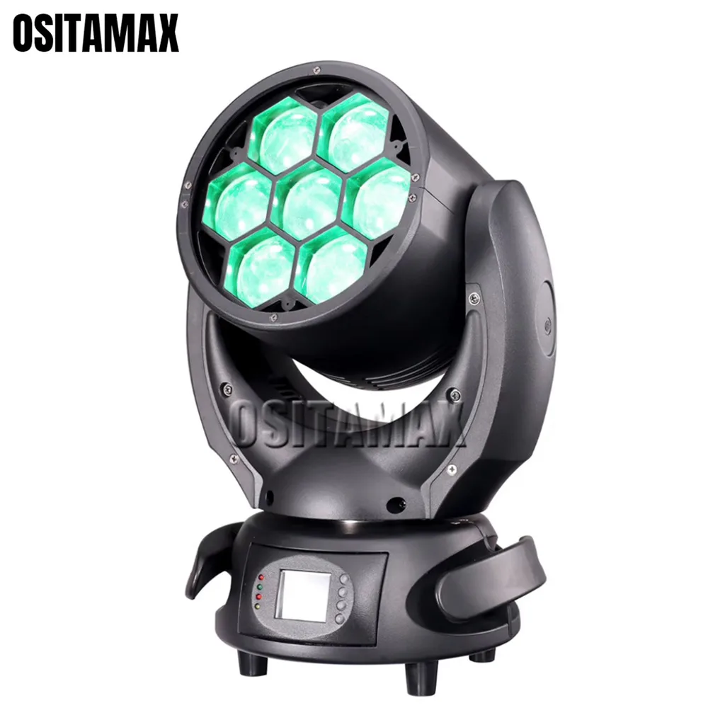 

7x40w LED Bee Eye Stage Lighting Beam Moving Head Light RGBW 4IN1 LCD Display Zoom Wash Moving Head Party Light