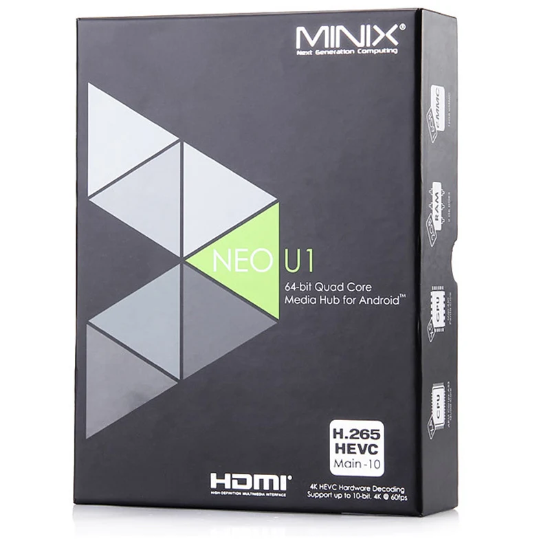 Оригинальная ТВ приставка MINIX NEO U1 Amlogic S905 Quad Core 2 ГБ/16 ГБ 802.11ac 4/5 ГГц WiFi H.265 HEVC 4K Ultra HD