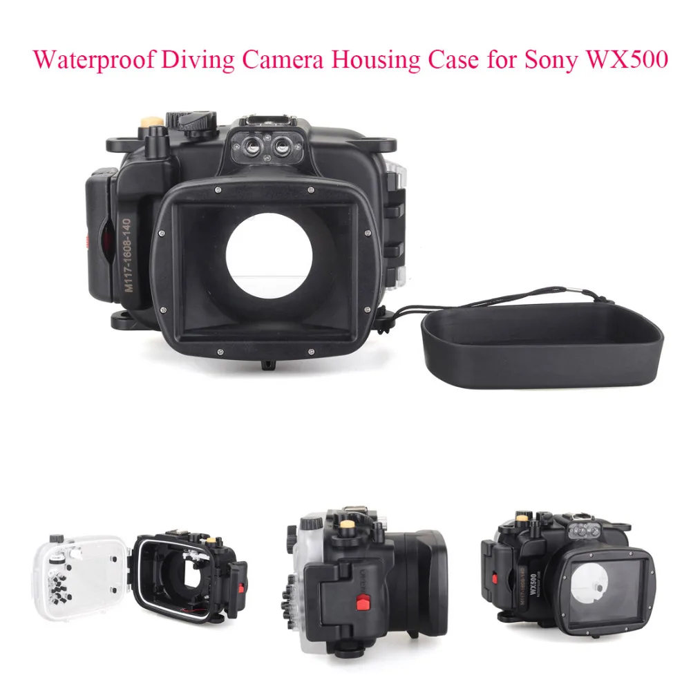 

Meikon 40m/130ft Underwater Waterproof Diving Camera Housing Case for Sony WX500,Waterproof Bag Case for Sony WX500 Camera
