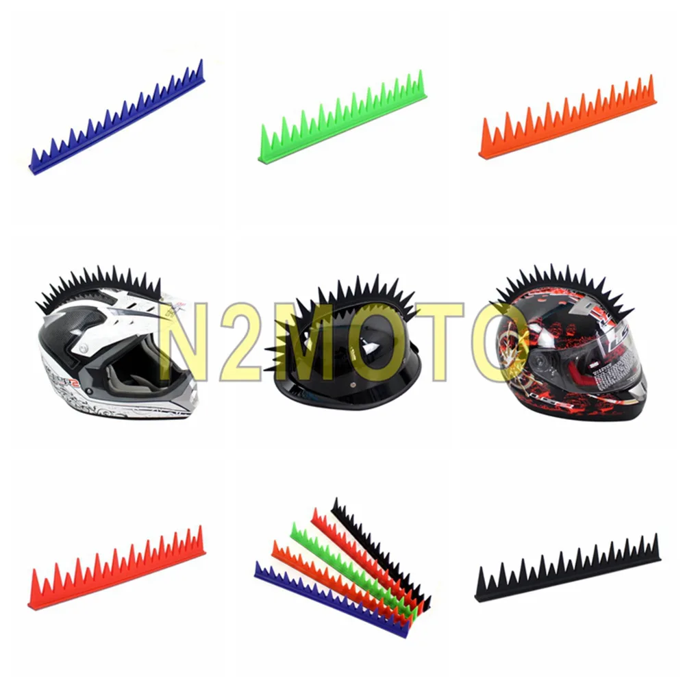 

5 Colors Motorcycle Helmet Sticker Rubber Mohawk Capacete Decoration Spike Strip Cool Sticke On Blade Warhawk