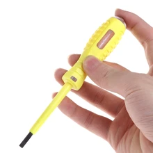 100-500 в детектор напряжения в розетке щелевая отвертка Электрический тестер тестовая ручка светодиодный Light-M35