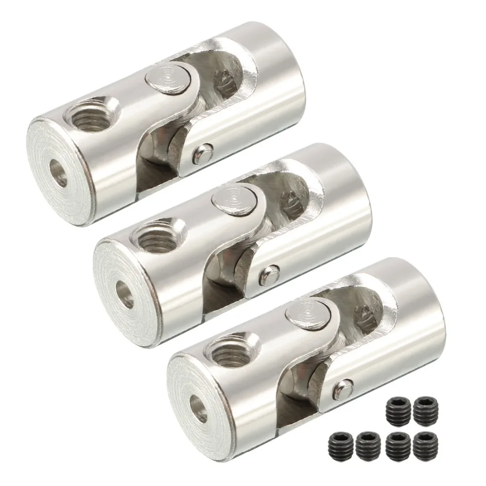 Uxcell 3pcs 2 2.3mm Rotatable Universal Joint Shaft Coupling Coupler