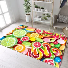Дети цветной Фруктовые Конфеты коврики и ковры для дома гостиная большой подушки спальня WC кухня пол двери коврики ванной