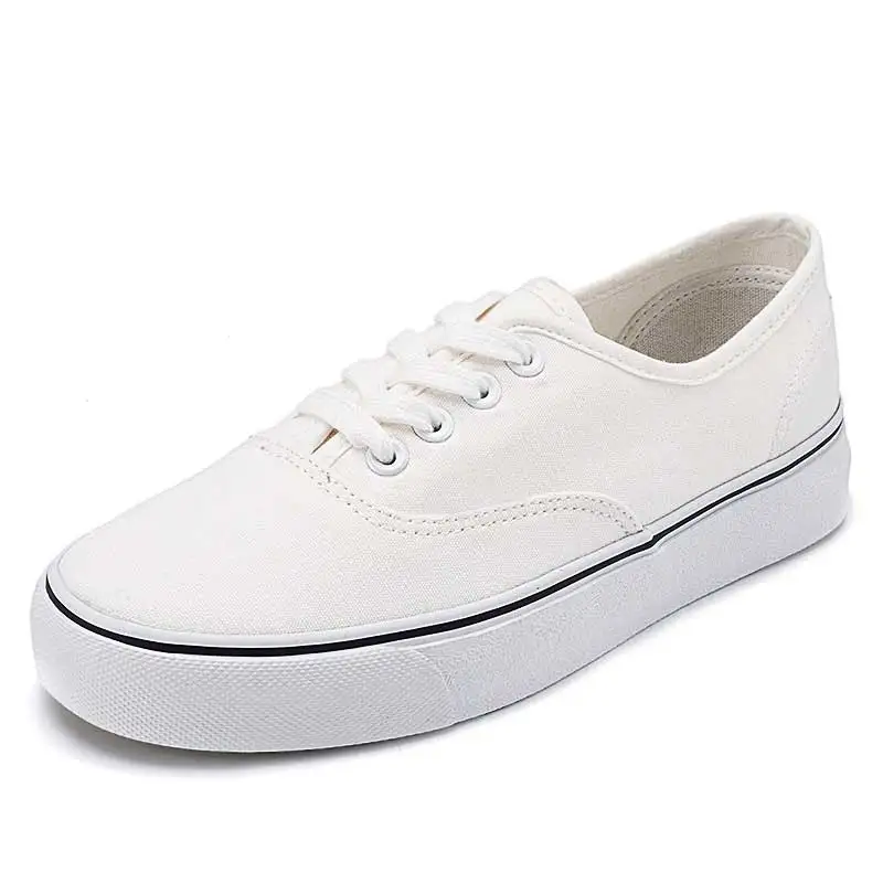 

Fashion Casual Shoes Women White Sneakers Lace Up Vulcanized Canvas Shoes Women Summer Breathable Flat shoes Ladies Sneakers