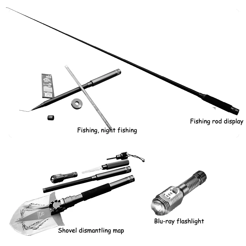 Многофункциональные складные лопаты для рыбалки на открытом воздухе, военная лопата, инструменты для рыбалки и кемпинга