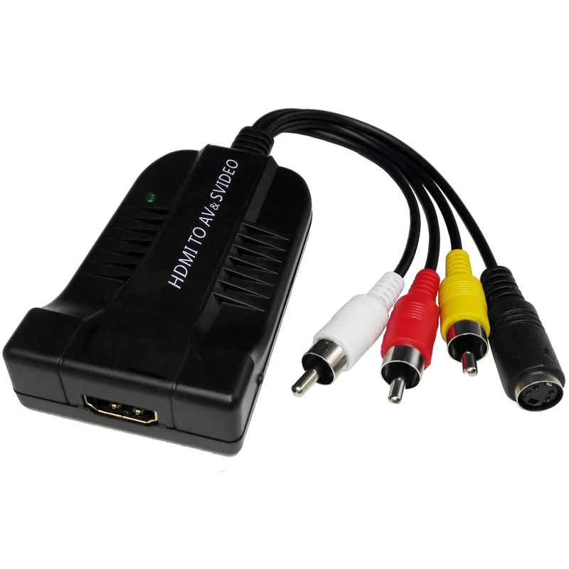 HDMI to AV CVBS S-video Converter Adapter Composite R L Audio High Definition Multimedia Interface1080P Video Converter Box HDMI to AV CVBS S-video Converter Adapter Composite R L Audio High Definition Multimedia Interface1080P Video Converter Box
