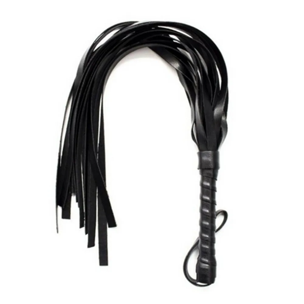 

2018 48cm PU Leather Whip With Lashing Handle Spanking Paddle Scattered Whip Knout Flirting Erotic