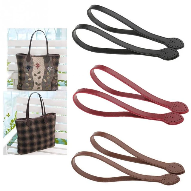 1Pair Leather Bag Handles Leather Fabric Shoulder Bag Strap DIY Handbag  Belt Handle Women Girl Handbags Accessories (Color : E Size : 60cm)