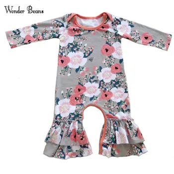 

Baby Girl Romper Newborn Baby Spring Long Sleeve Ruffle Romper Infant Onesie Cotton Baby Ruffle Jumpsuit Baby Clothes
