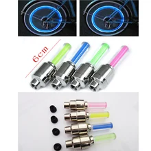 2Pcs Bicycle Tire Valve Core Tyre Wheel Valve Caps Dynamic Shining LED Mountain Road Bike Lights Accessories