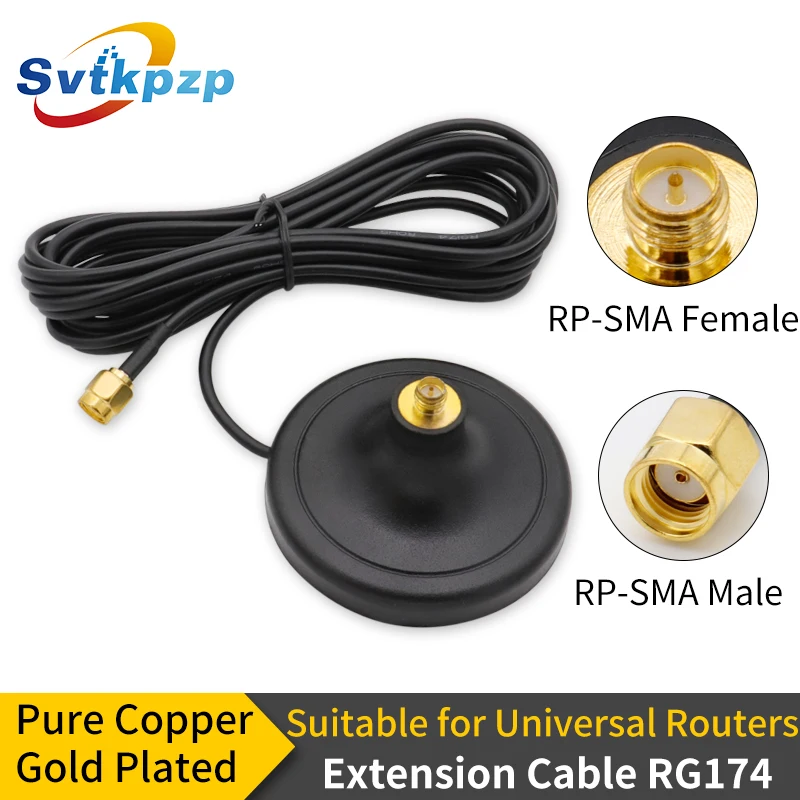 

Router Magnetic Base Antenna Booster RP-SMA Male Female WIFI Extension Cable External 4g 2.4g Network Router Extension Antennas
