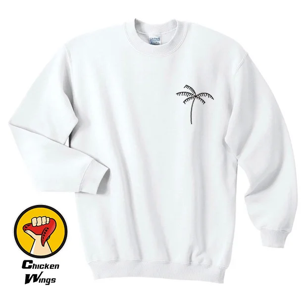 Palm Tree Plant Pocket Sweatshirt Unisex Mens or Womans Sweatshirt Cute