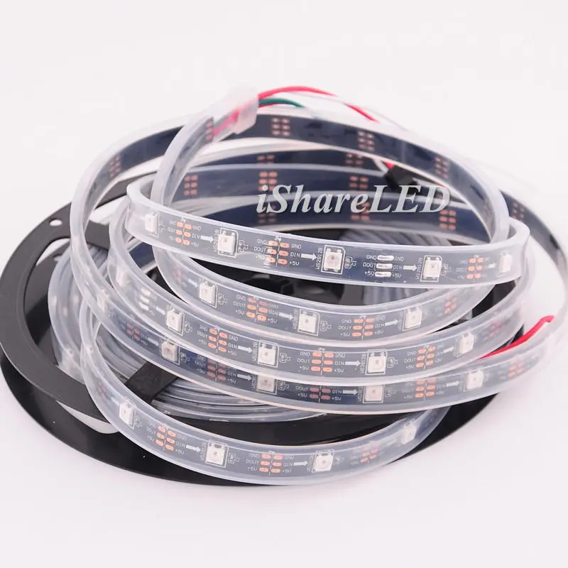 5M 5V SK6812 30 LEDs Pixel WS2812B WS2811 IP30 5050 RGB Full Color LED Strip Black/White IP65 IP67 Waterproof | Освещение