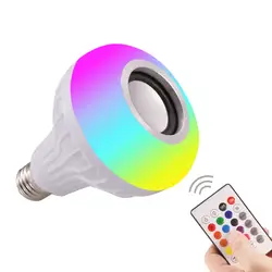Цветная (RGB лампы бар мигающего светового сигнала E27 пульт дистанционного управления Bluetooth Музыка круглая лампочка led умный WiFi красочные