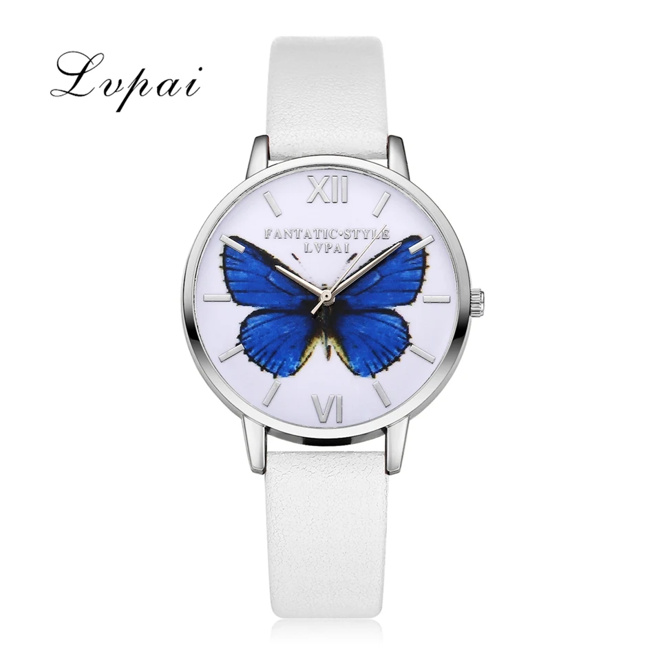 

Hot Sale Lvpai Luxury Brand Women Bracelet Watch Leather Butterfly Quartz Wristwatches Women Dress Watches Christmas