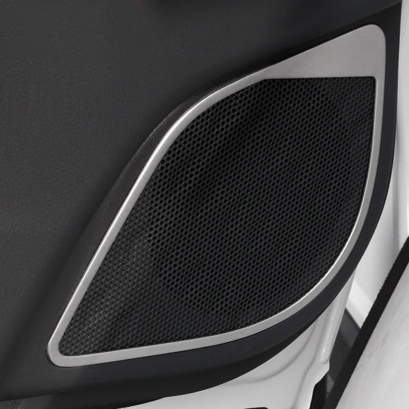 

Car Styling 4PCS Stainless Steel Matte Interior Car Door Speaker Cover Trim For Toyota C-HR CHR 2016 2017 2018