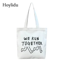 Женская многоразовая повседневная хозяйственная сумка желтая мультяшная Холщовая Сумка-тоут с защитой окружающей среды, Женская Повседневная сумка