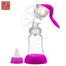 Рождество Мода Стиль ручной молокоотсос мощный всасывающий для женщин кормления безболезненный комфорт Детские молокоотсоска