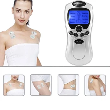 

4 ways Electrode Pads Electric Tens Massage Machine Acupunture Digital Therapy Pulse Stimulator Body Slimming Massager Full Set