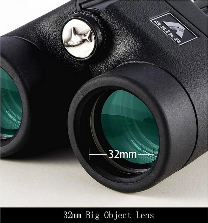Asika 8x32 компактный бинокль для наблюдения за птицами HD военный телескоп для охоты и путешествий с ремешком высокого прозрачного видения черный