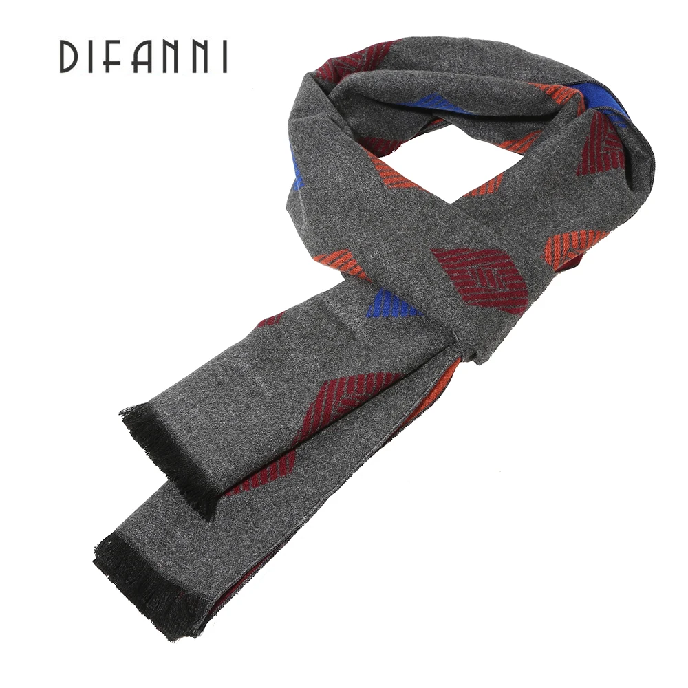 Difanni Brand Scarf Fashion Design Casual Scarves Winter Men's Viscose Scarf luxury Brand High