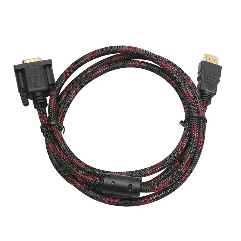 EastVita 1,5 м HDMI в 15 Pin VGA конвертер адаптер HDMI папа-папа 15 Pin VGA кабель нейлоновый плетеный кабель для HDTV компьютера