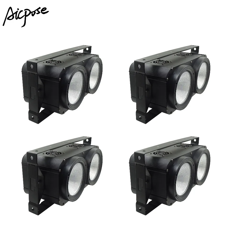 

4Pcs/lots 200W High Power Audience Light Two Eyes COB 2x100w Surface Light For Stage DJ Bar Effect Club Lighting