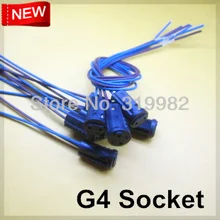 30 шт./лот, G4 ламповый патрон для галогенная лампа, Хрустальная колба свет, галогенные G4 гнезда цоколя лампы штепсель