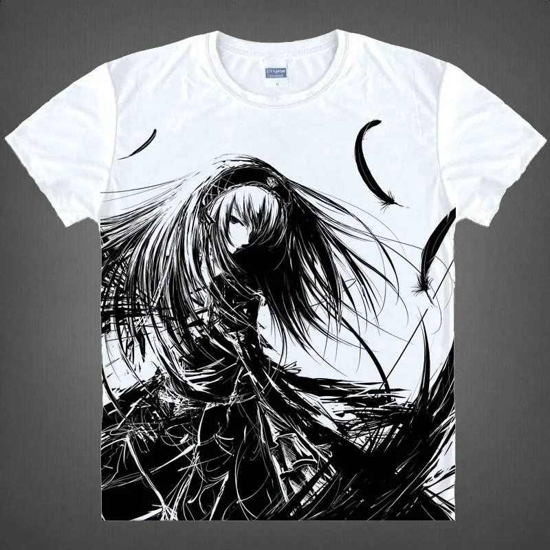 

Anime ROZEN MAIDEN Shinku, Suigintou T-Shirt Summer Tee Short Sleeve Tops Unisex Cosplay S-XXL