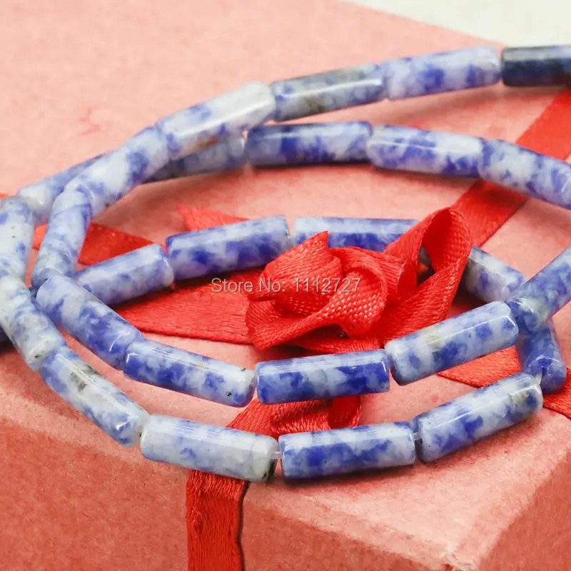 

Accessories Blue-vein Semi Finished Stones Balls Sodalite Loose DIY Beads Jewelry Making Design 5X14mm 15inch Women Girls Gifts