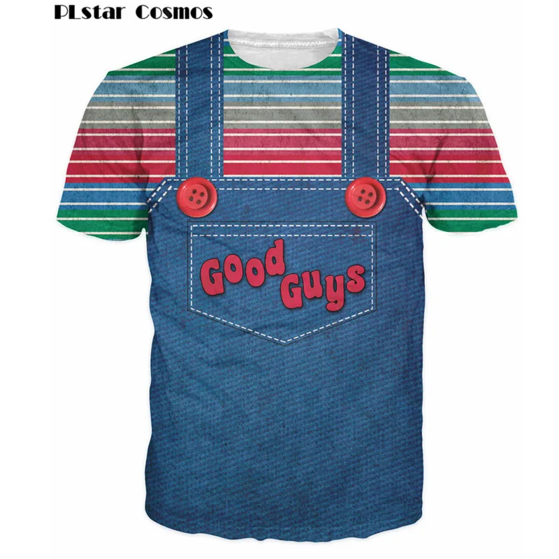 

PLstar Cosmos Halloween Chucky T-Shirt The Evil Good Guys Toy 3D Printed T Shirt Women/Men Harajuku t shirt tees Summer tops 5XL